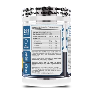 Yava Labs BCAA 2:1:1 plus L-Glutamine 300g - Image 3
