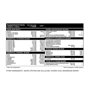 HC Nutrition Women’s Once Daily Multivitamin with Probiotics + Collagen - Image 5